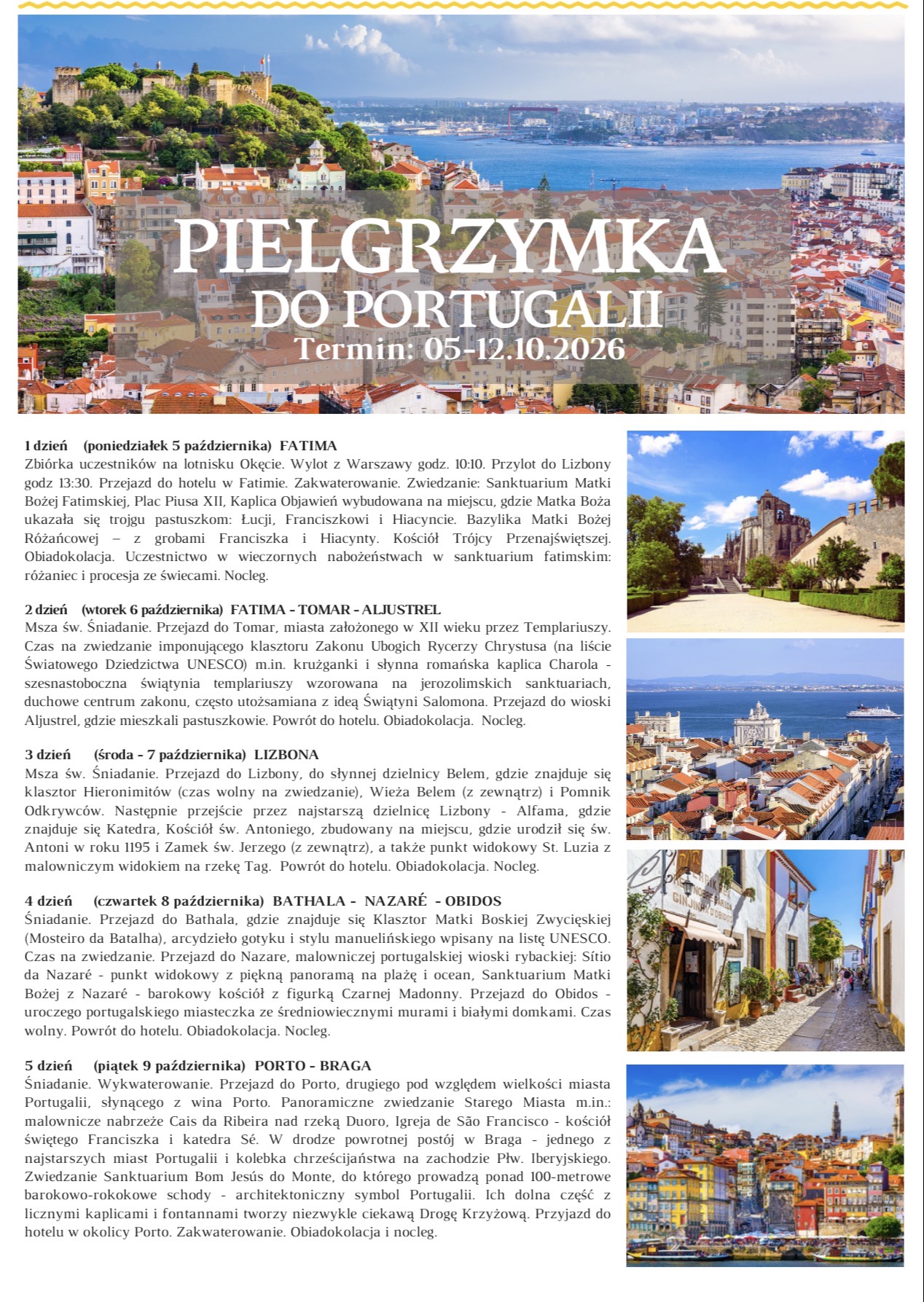 Pielgrzymka Portugalia